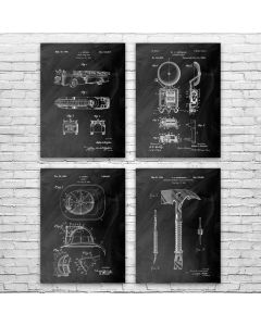 Firefighting Patent Posters Set of 4