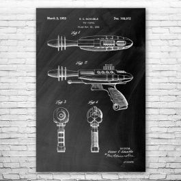 Poster Rétro pistolet laser ou illustrations vectorielles raygun